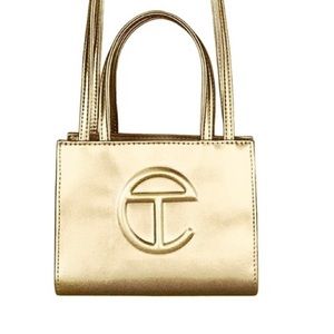 Small gold Telfar bag